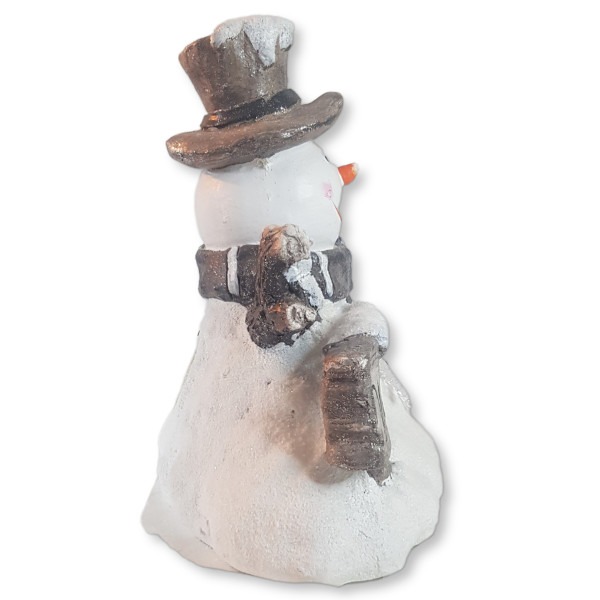 Sneeuwpop welcome kerstbeeld (zijaanzicht rechts)