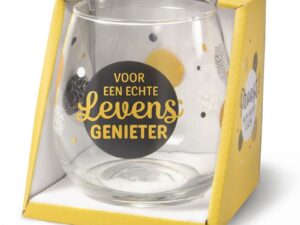 Levensgenieter wijnglas of waterglas