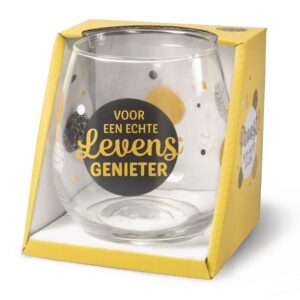 Levensgenieter wijnglas of waterglas