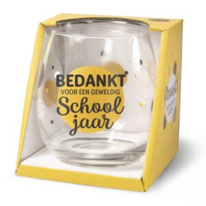 Schooljaar wijnglas of waterglas