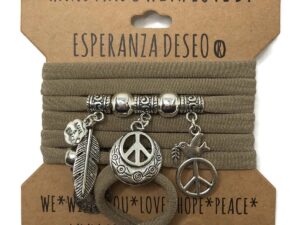 Peace wikkelarmband enkelband ketting