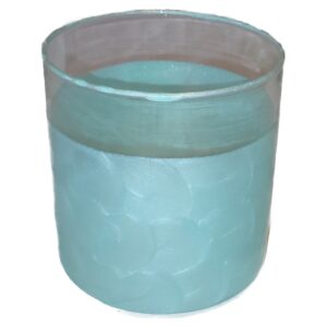 Theelichtglas soft blue pearl