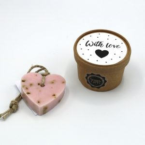 Doosje Vol Hartzeep - With Love