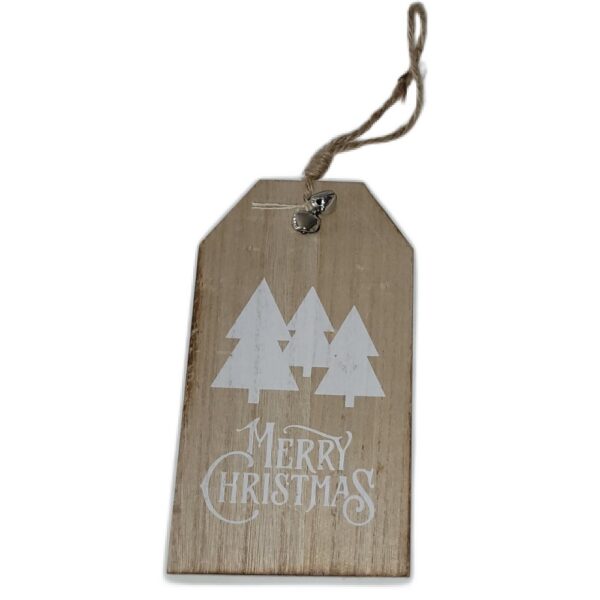 Kersthanger hout Merry Christmas