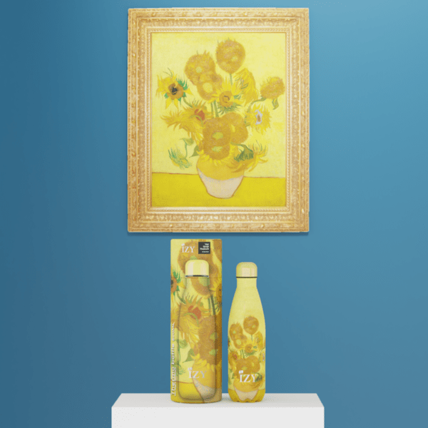 Izy Bottle Van Gogh Zonnebloemen thermosfles sfeerbeeld