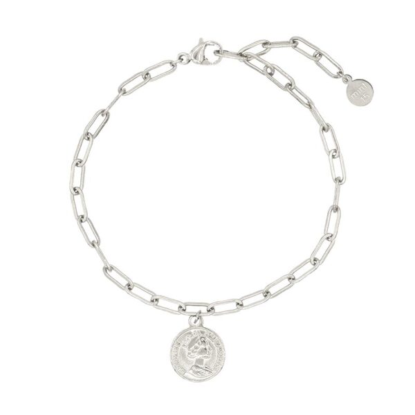 Chain & Coin armband zilver