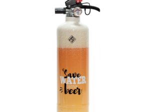 Designblusser brandblusser save water drink beer