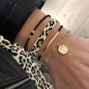 Simplicity Leopard armband goud sfeerbeeld