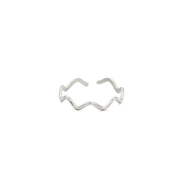 Waves ring zilver
