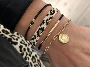 Leopard and Black armbandenset (goud)