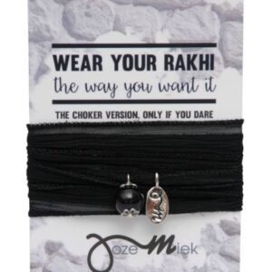 Rakhi choker wikkelarmband (zwart)