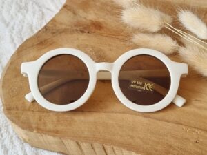 Ronde kinderzonnebril UV400 beige
