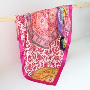 Barok bandana sjaal pink