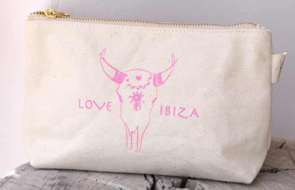 Love Ibiza make-up-tasje (pink)