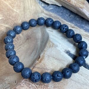 Agaat lavasteen armband