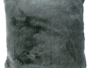 Zaya sierkussen met bontlook grijs (45x45 cm)