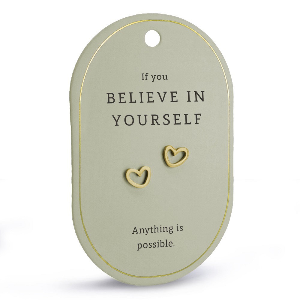Believe in yourself hartoorbellen (goud) 1 Believe in yourself hartoorbellen (goud)