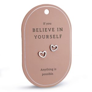 Believe in yourself hartoorbellen (zilver)