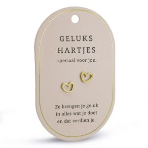 Gelukshartjes hartoorbellen (goud)