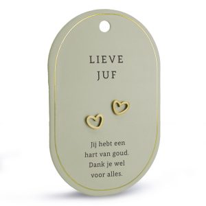 Juf hartoorbellen (goud)