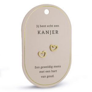 Kanjer hartoorbellen (goud)