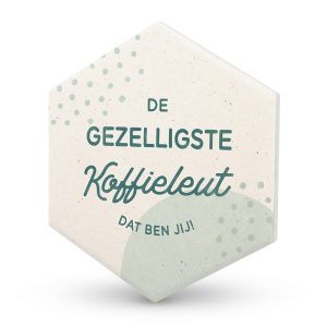 Koffieleut keramieken onderzetter