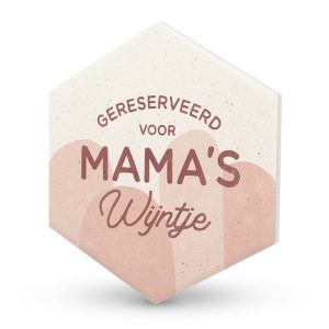 Mama wijntje keramieken onderzetter