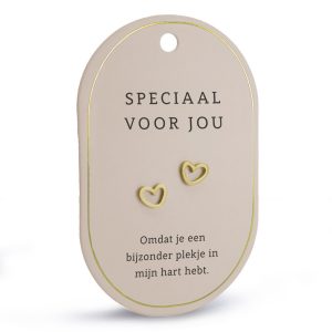 Speciaal voor jou hartoorbellen (goud)