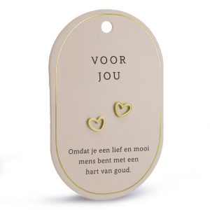 Voor jou hartoorbellen (goud)
