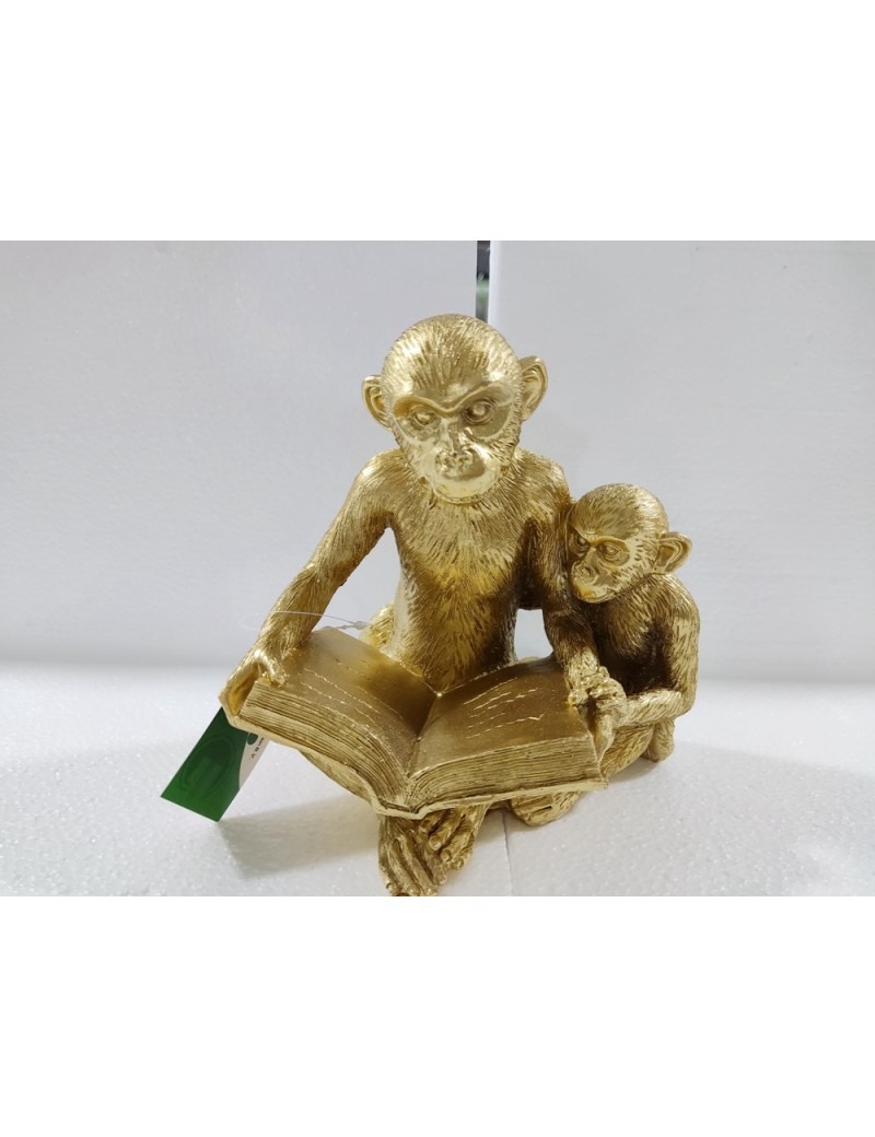 Aapjes met boek (goud) 1 Aapjes met boek (goud)