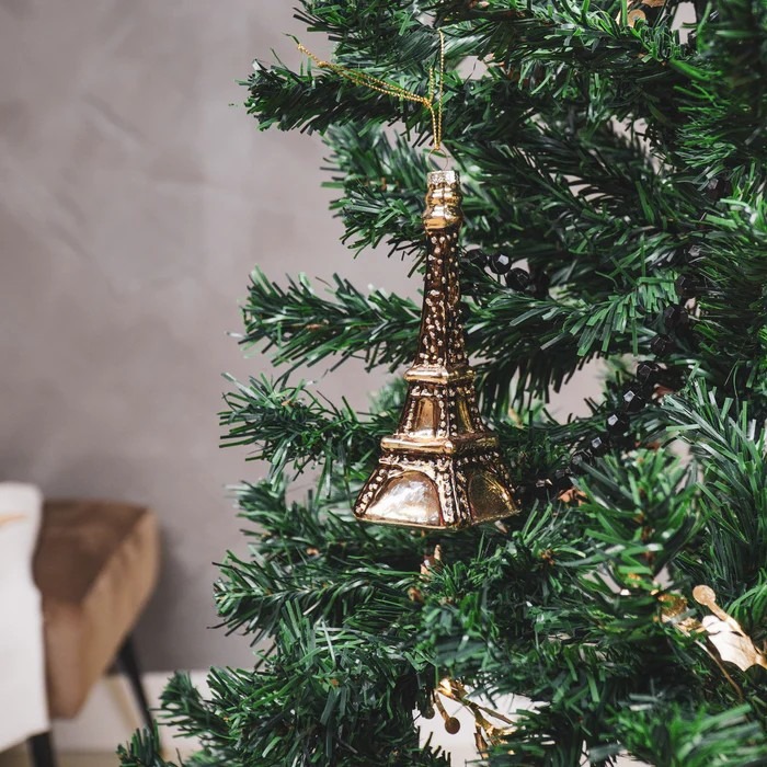 Eiffeltoren kersthanger (glas) 3 Eiffeltoren kersthanger