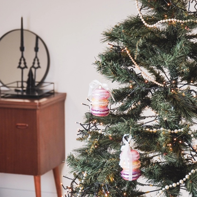 Macarons kersthanger (glas) 4 Macarons kersthanger (glas)