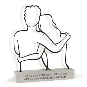 Opa en oma metal art deco