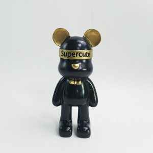 Supercute beertje beeld (zwart/goud)