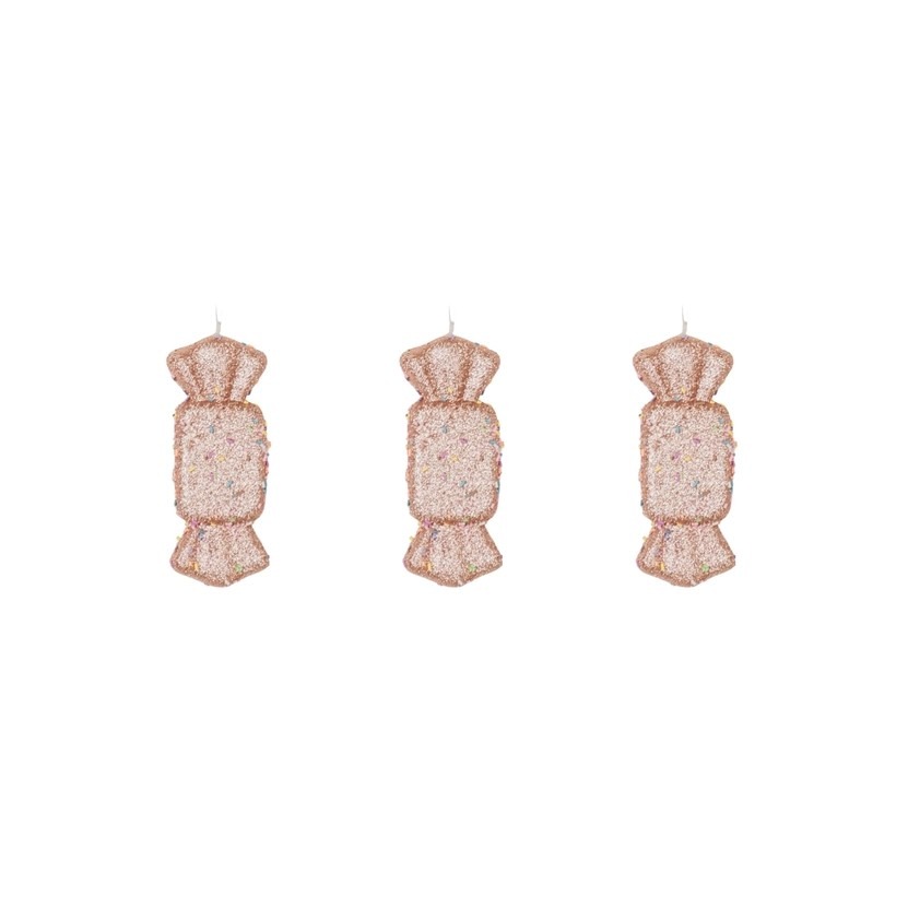 Toffee discodip vierkante kersthangers 1 Toffee discodip vierkante kersthangers (set van 3)