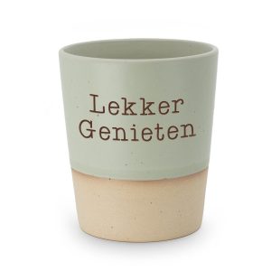 Lekker genieten keramische beker