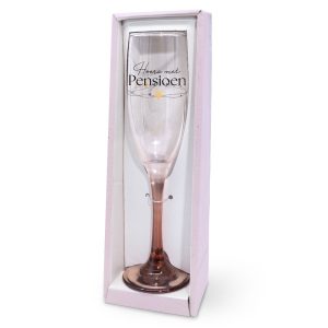 Pensioen champagneglas