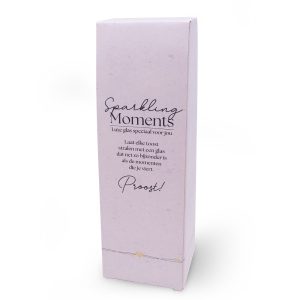 Sparkling Moments champagneglas achterkant verpakking