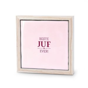 Juf decoratietegeltje