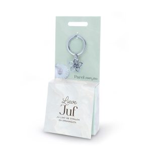 Juf wensparel sleutelhanger