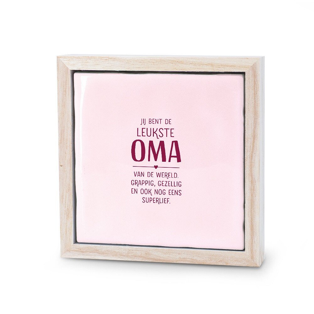 Oma decoratietegeltje 1 Oma decoratietegeltje