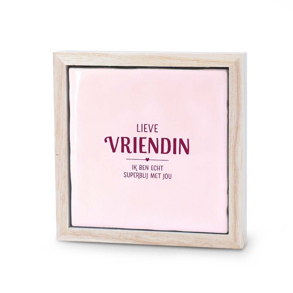 Vriendin decoratietegeltje 1 Vriendin decoratietegeltje