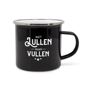 Niet lullen maar vullen mok