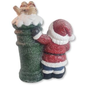 Kerstman met brievenbus achteraanzicht