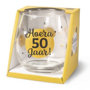 50 Jaar wijnglas of waterglas