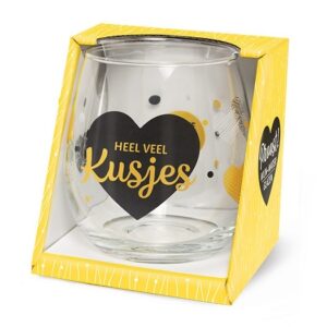 Kusjes wijnglas of waterglas