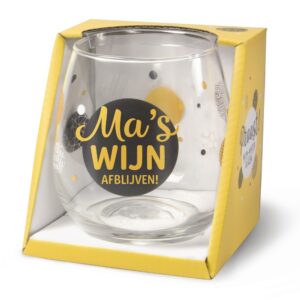 Ma's wijn wijnglas of waterglas