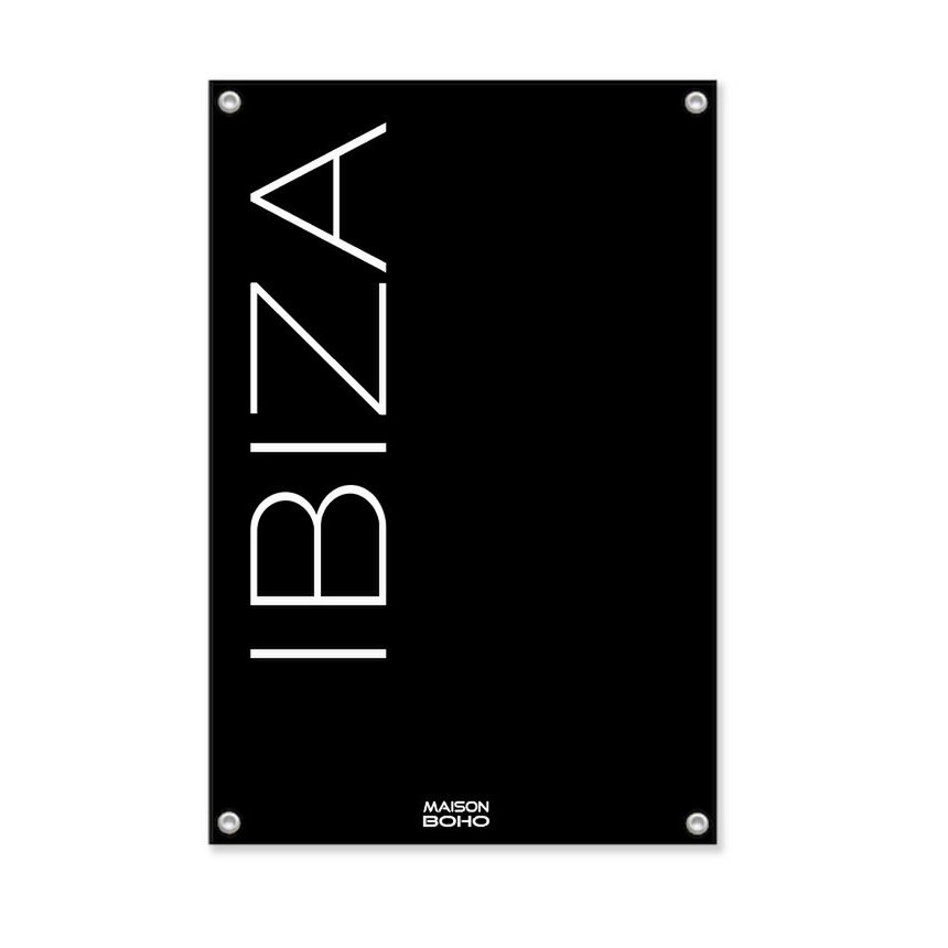 Ibiza tuinposter (zwart) 1 Ibiza tuinposter