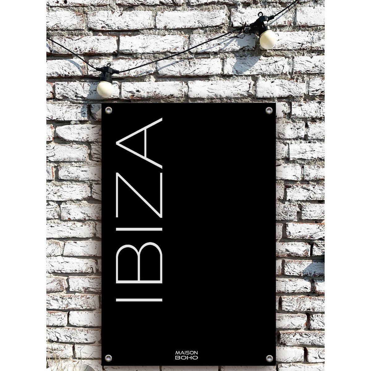 Ibiza tuinposter (zwart) 2 Ibiza tuinposter sfeerbeeld