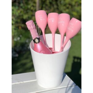 Champagneglas Wijndag wijnglas en onderzetter roze sfeerbeeld Champagneglas Wijndag wijnglas en onderzetter roze sfeerbeeld